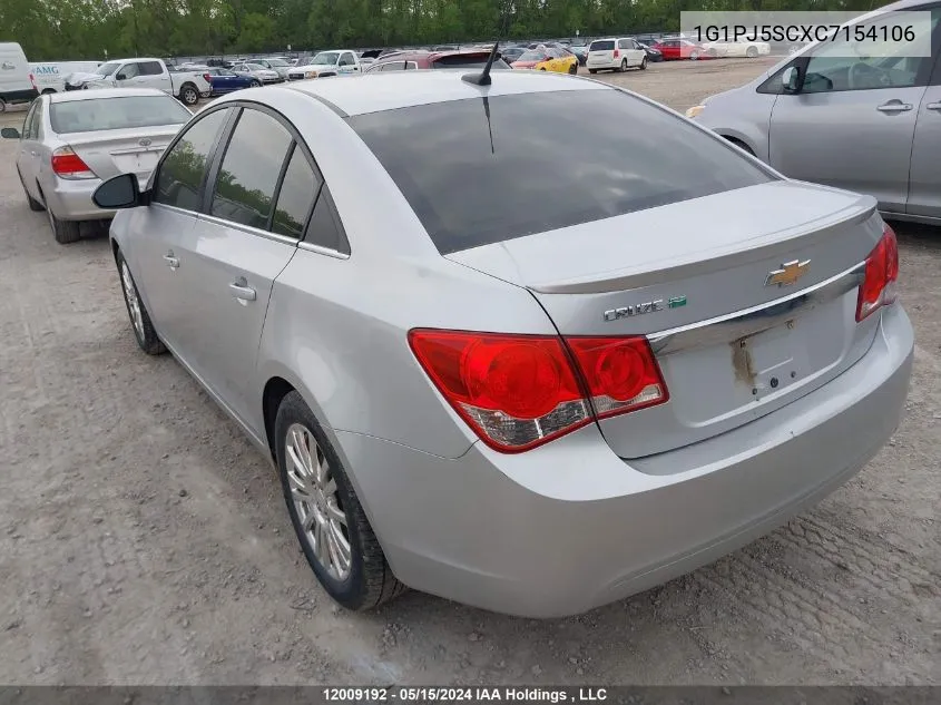 1G1PJ5SCXC7154106 2012 Chevrolet Cruze