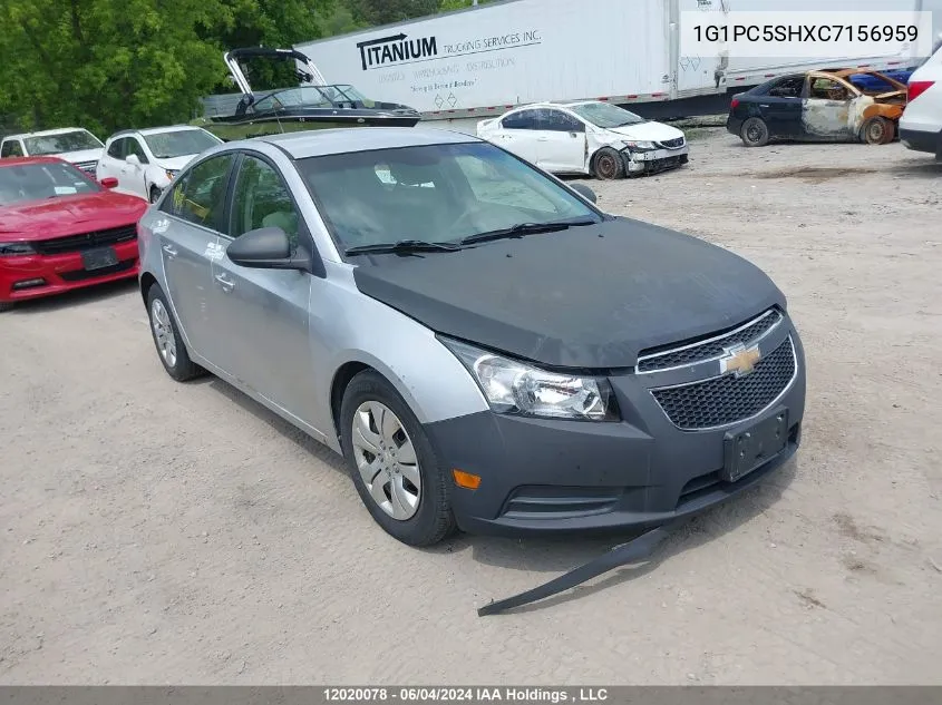 2012 Chevrolet Cruze VIN: 1G1PC5SHXC7156959 Lot: 12020078