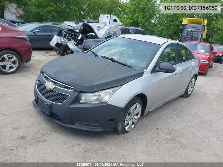 2012 Chevrolet Cruze VIN: 1G1PC5SHXC7156959 Lot: 12020078