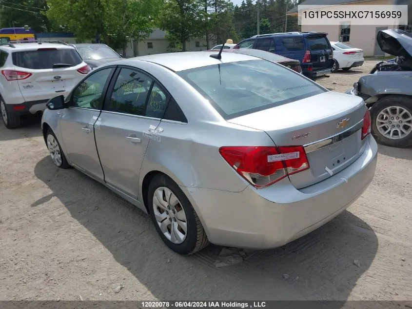 1G1PC5SHXC7156959 2012 Chevrolet Cruze