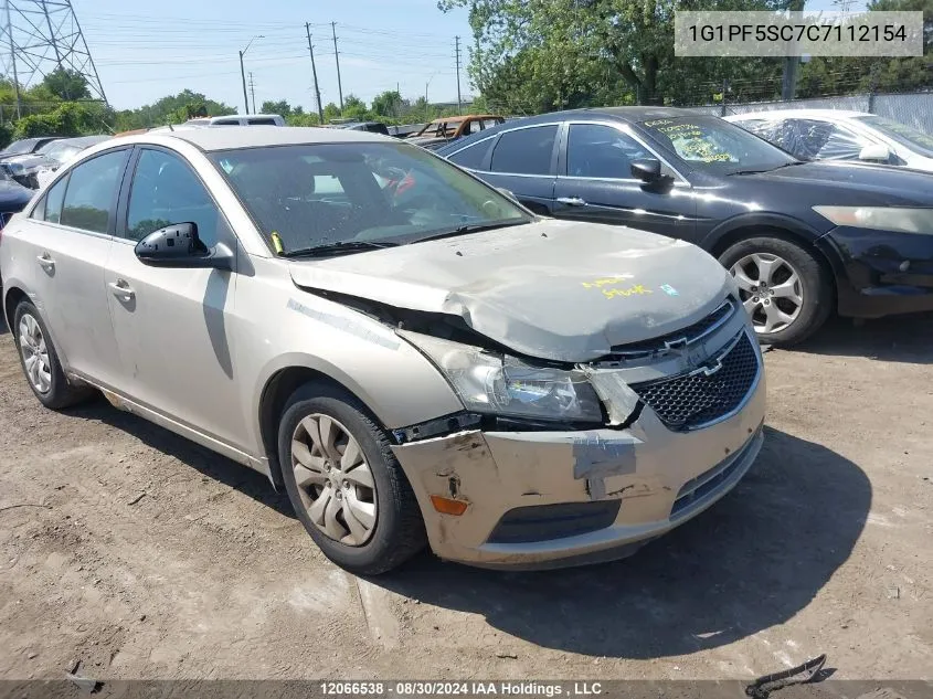 2012 Chevrolet Cruze VIN: 1G1PF5SC7C7112154 Lot: 12066538