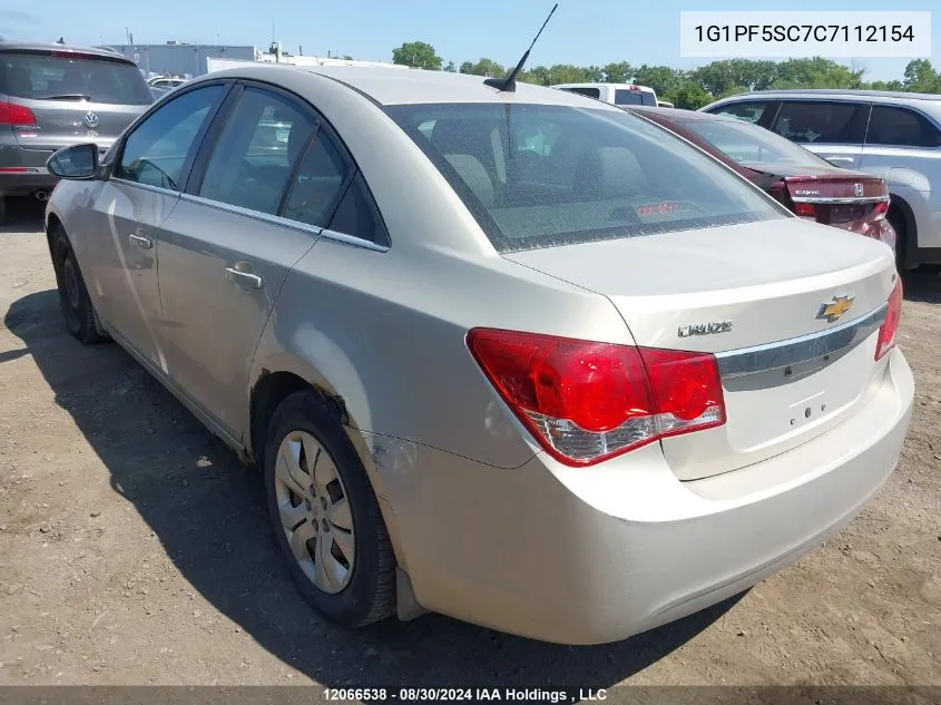 2012 Chevrolet Cruze VIN: 1G1PF5SC7C7112154 Lot: 12066538