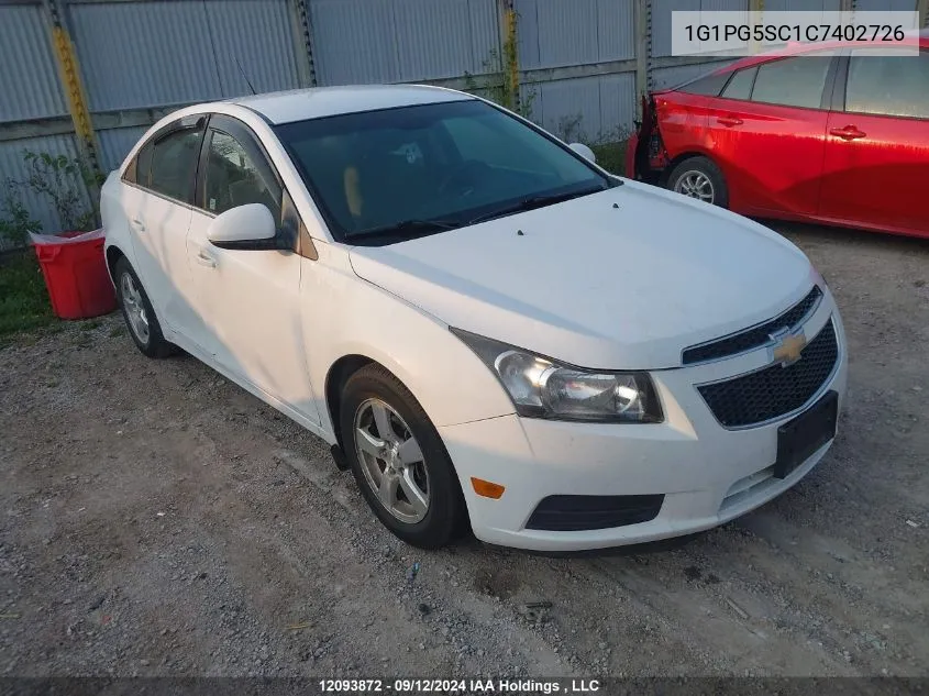 1G1PG5SC1C7402726 2012 Chevrolet Cruze