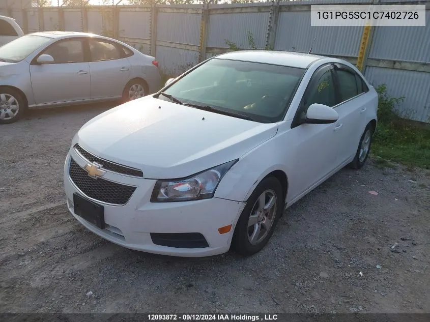 1G1PG5SC1C7402726 2012 Chevrolet Cruze