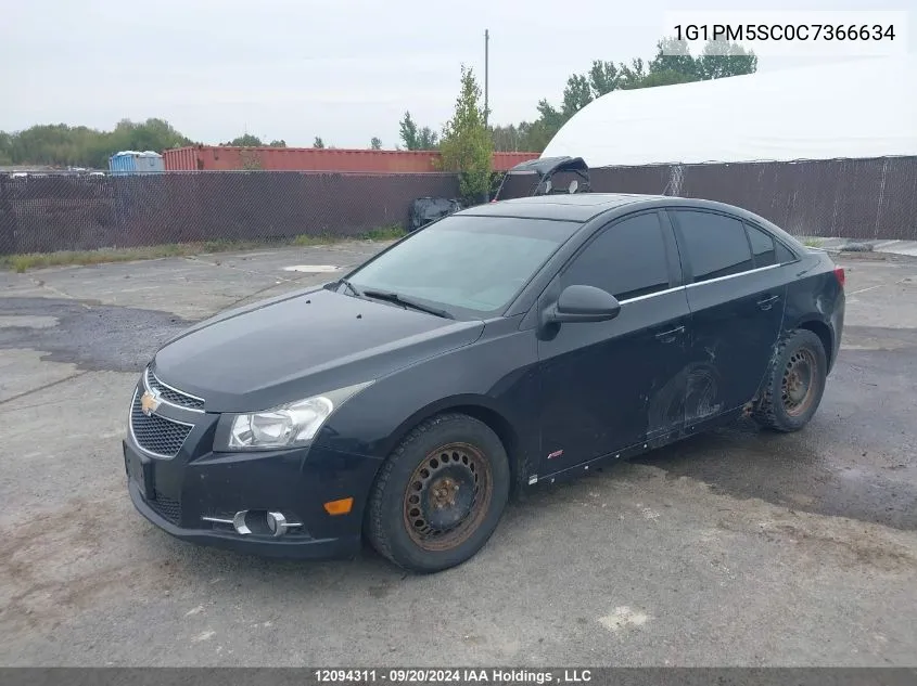 1G1PM5SC0C7366634 2012 Chevrolet Cruze Lt