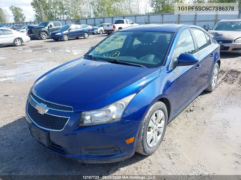 2012 Chevrolet Cruze Lt VIN: 1G1PF5SC6C7386378 Lot: 12107723