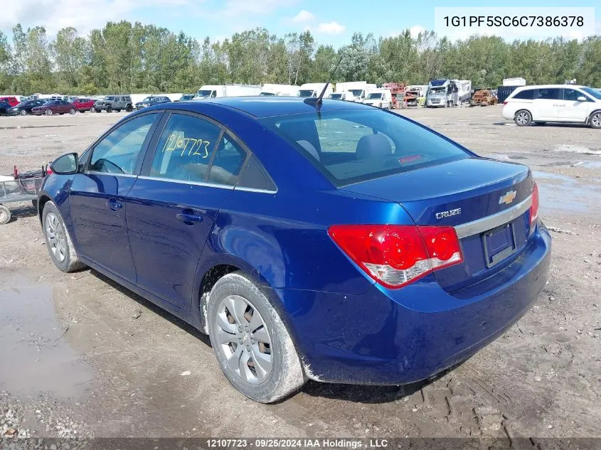 1G1PF5SC6C7386378 2012 Chevrolet Cruze Lt