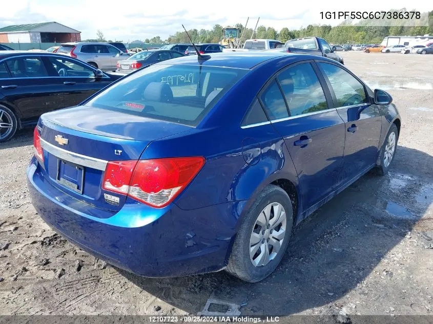 2012 Chevrolet Cruze Lt VIN: 1G1PF5SC6C7386378 Lot: 12107723