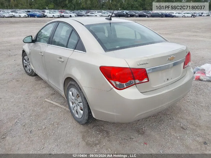 2012 Chevrolet Cruze VIN: 1G1PF5SC2C7180037 Lot: 12110404