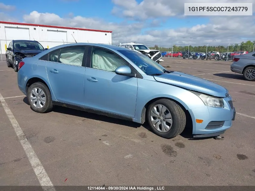 2012 Chevrolet Cruze VIN: 1G1PF5SC0C7243779 Lot: 12114044