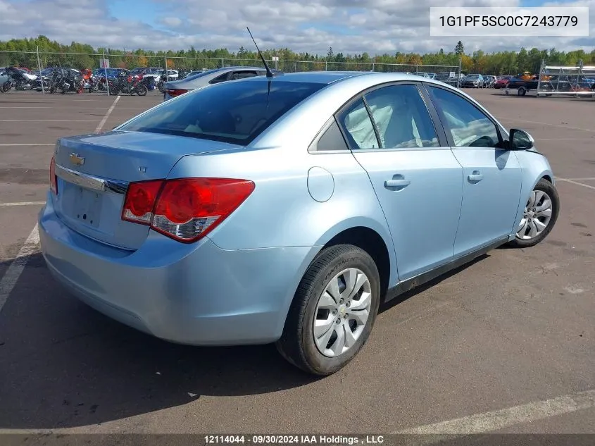 1G1PF5SC0C7243779 2012 Chevrolet Cruze