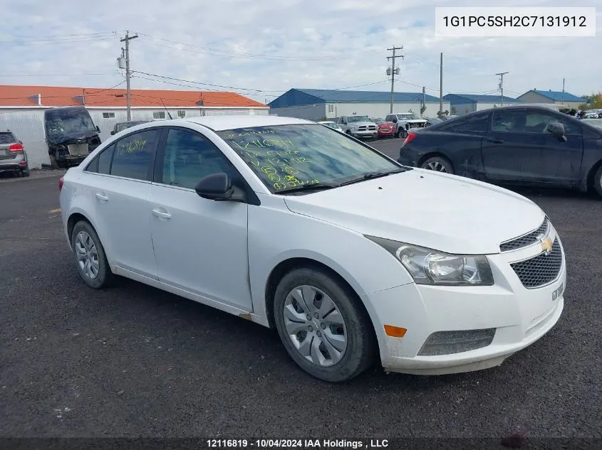 1G1PC5SH2C7131912 2012 Chevrolet Cruze Ls