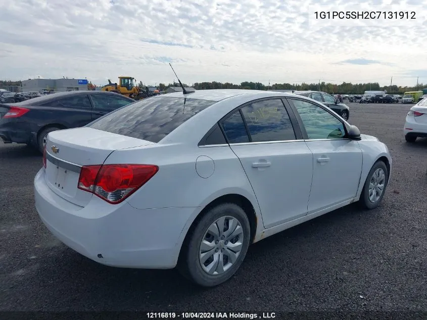 1G1PC5SH2C7131912 2012 Chevrolet Cruze Ls