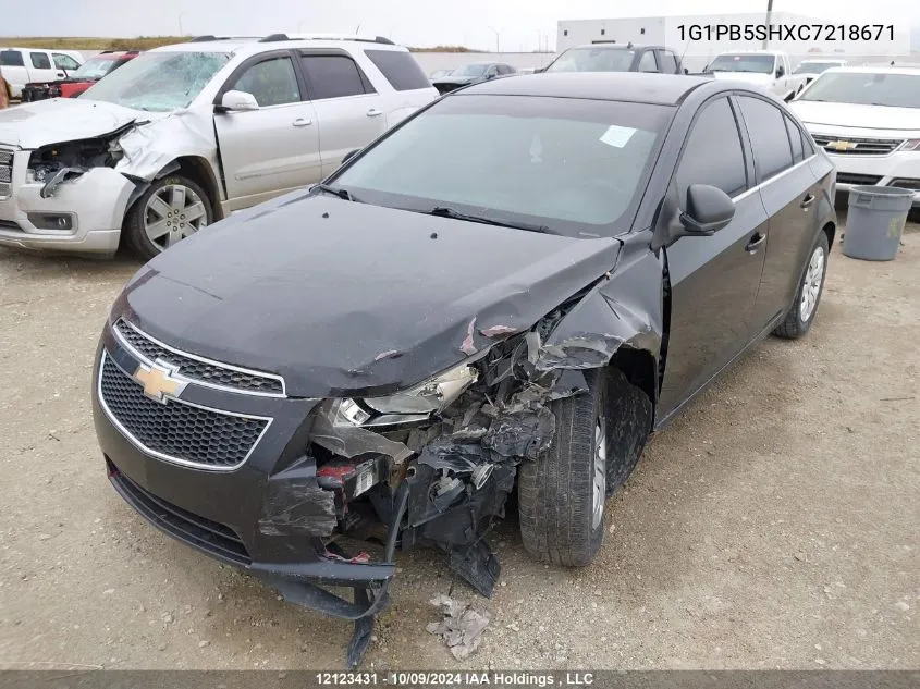 2012 Chevrolet Cruze VIN: 1G1PB5SHXC7218671 Lot: 12123431