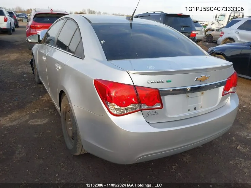 2012 Chevrolet Cruze VIN: 1G1PJ5SC4C7333306 Lot: 12132386