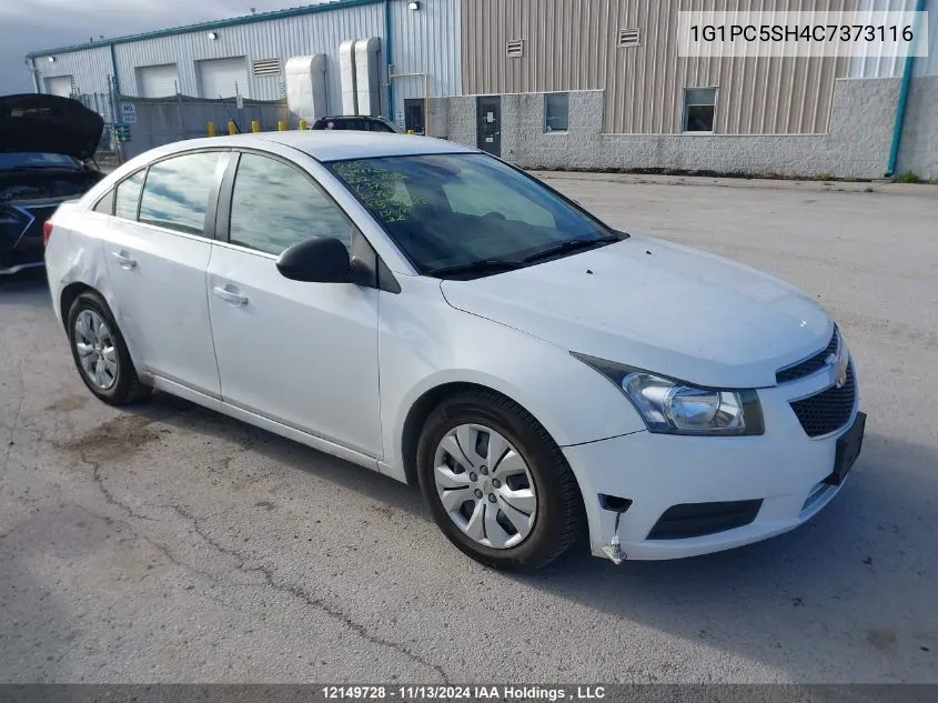 2012 Chevrolet Cruze VIN: 1G1PC5SH4C7373116 Lot: 12149728