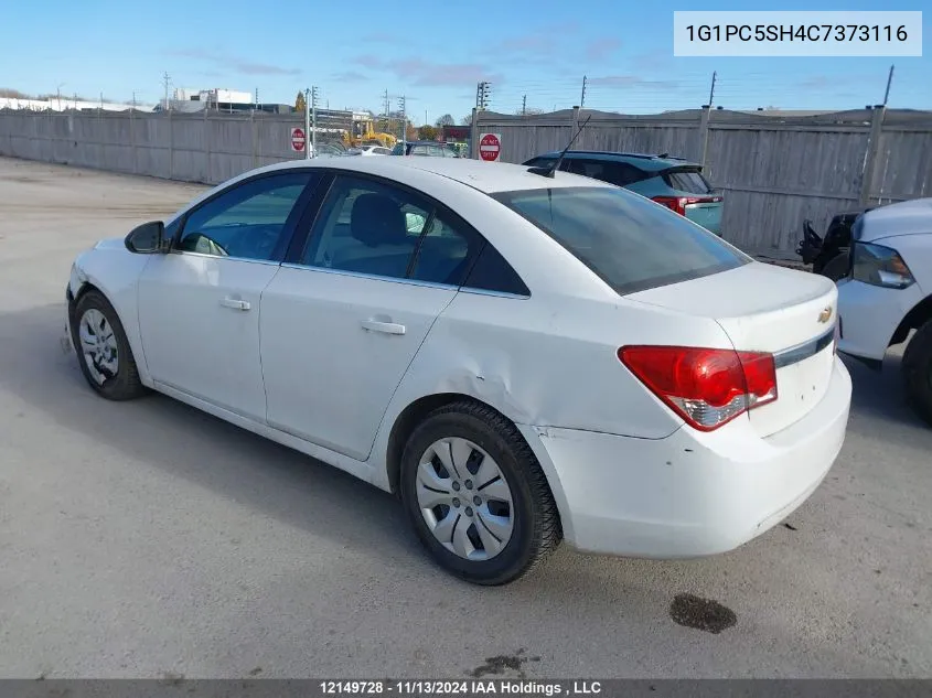 2012 Chevrolet Cruze VIN: 1G1PC5SH4C7373116 Lot: 12149728