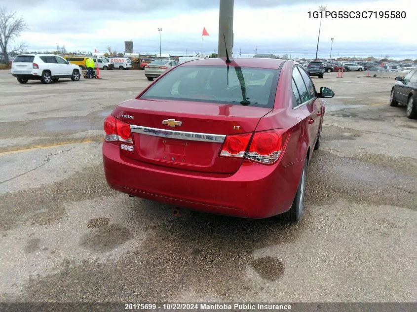 2012 Chevrolet Cruze Lt Turbo VIN: 1G1PG5SC3C7195580 Lot: 20175699