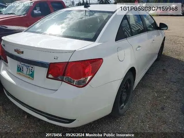 2012 Chevrolet Cruze Lt Turbo VIN: 1G1PG5SC3C7159968 Lot: 20178456