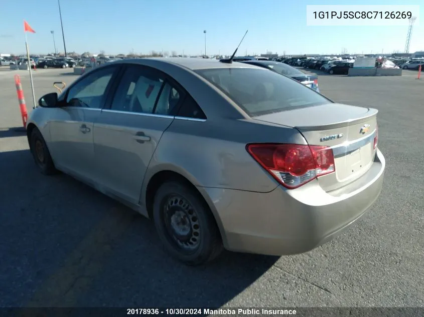 2012 Chevrolet Cruze Lt Turbo VIN: 1G1PJ5SC8C7126269 Lot: 20178936