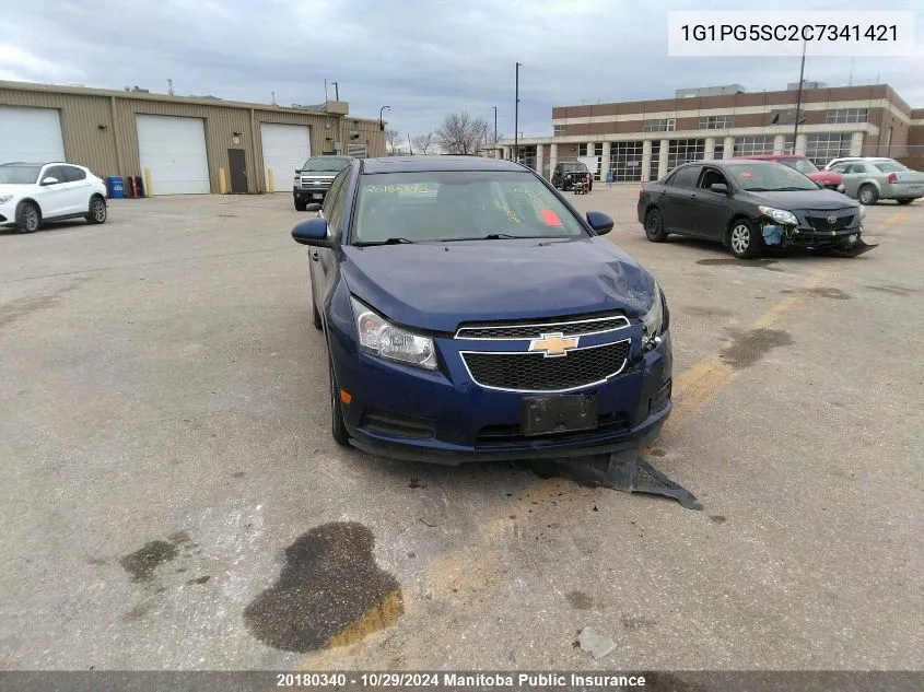 1G1PG5SC2C7341421 2012 Chevrolet Cruze Lt Turbo