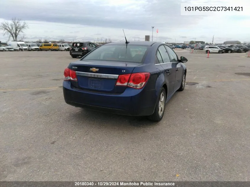 1G1PG5SC2C7341421 2012 Chevrolet Cruze Lt Turbo