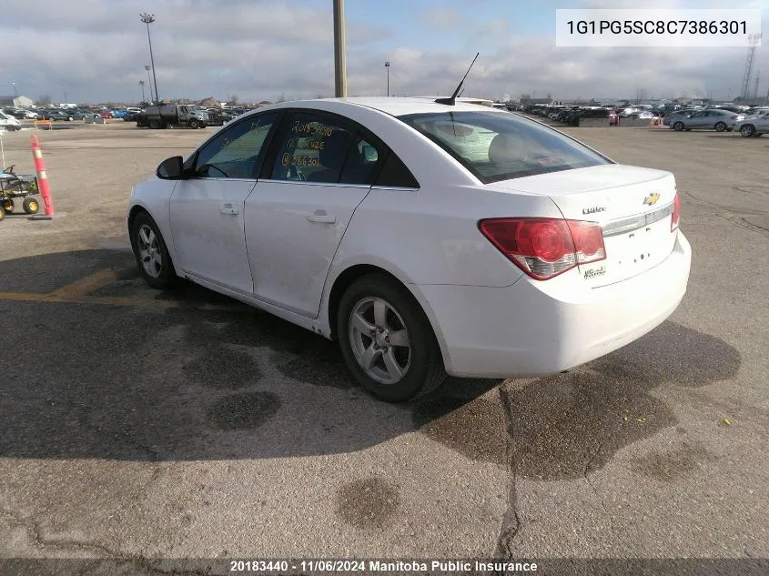 2012 Chevrolet Cruze Lt Turbo VIN: 1G1PG5SC8C7386301 Lot: 20183440