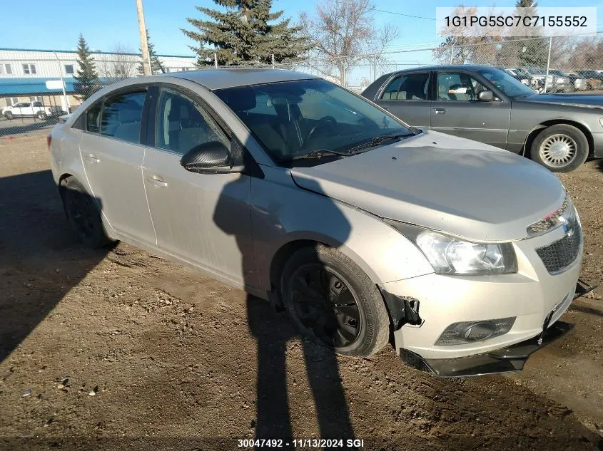 2012 Chevrolet Cruze Lt VIN: 1G1PG5SC7C7155552 Lot: 30047492