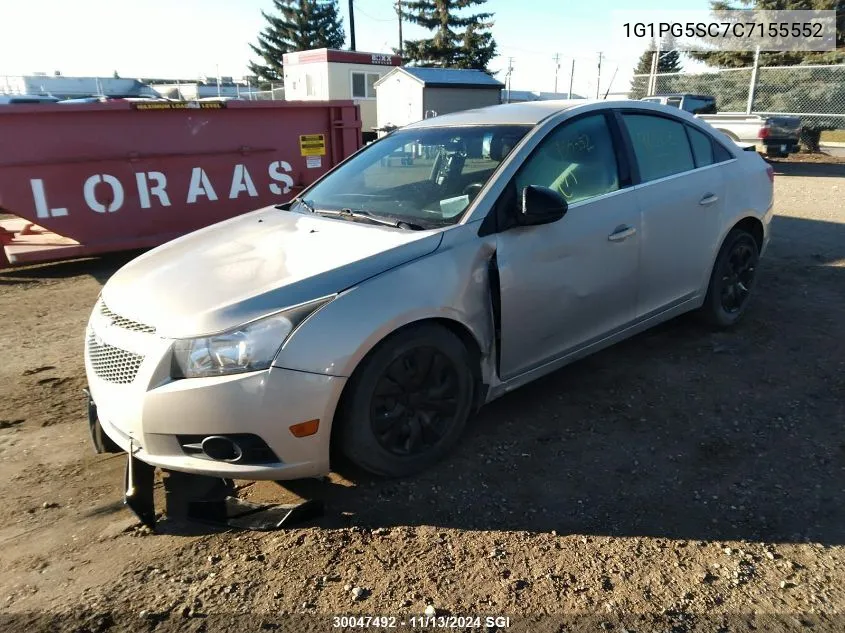 2012 Chevrolet Cruze Lt VIN: 1G1PG5SC7C7155552 Lot: 30047492