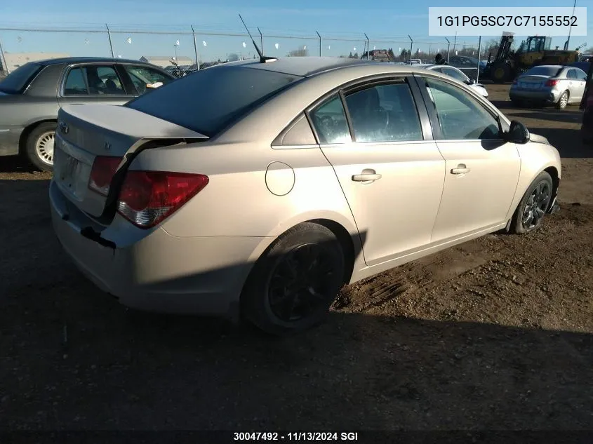 2012 Chevrolet Cruze Lt VIN: 1G1PG5SC7C7155552 Lot: 30047492