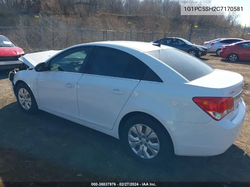 2012 Chevrolet Cruze Ls VIN: 1G1PC5SH2C7170581 Lot: 38837976