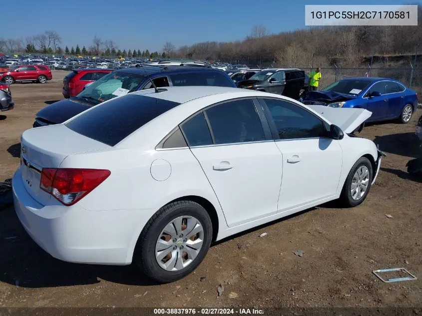 2012 Chevrolet Cruze Ls VIN: 1G1PC5SH2C7170581 Lot: 38837976