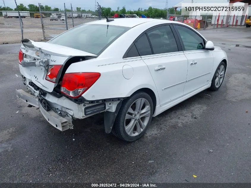 2012 Chevrolet Cruze Ltz VIN: 1G1PH5SC2C7215959 Lot: 39252472