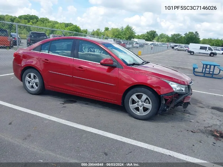 2012 Chevrolet Cruze 1Lt VIN: 1G1PF5SC3C7146026 Lot: 39544848