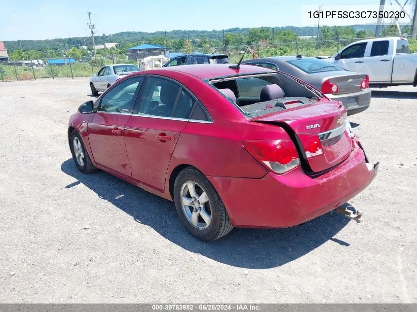 2012 Chevrolet Cruze 1Lt VIN: 1G1PF5SC3C7350230 Lot: 39763982