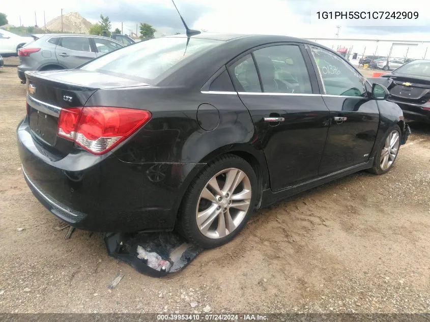 2012 Chevrolet Cruze Ltz VIN: 1G1PH5SC1C7242909 Lot: 39953410