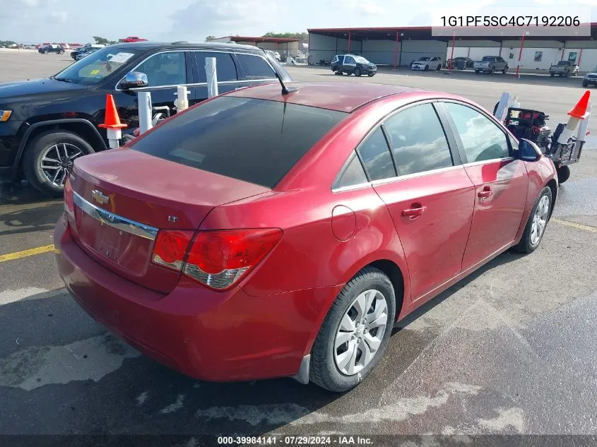 1G1PF5SC4C7192206 2012 Chevrolet Cruze 1Lt