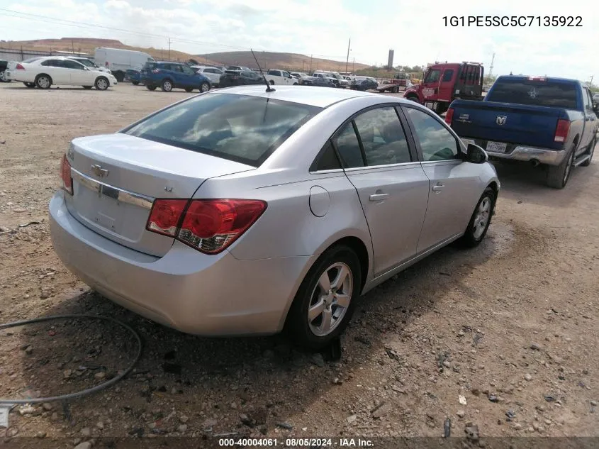 1G1PE5SC5C7135922 2012 Chevrolet Cruze Lt