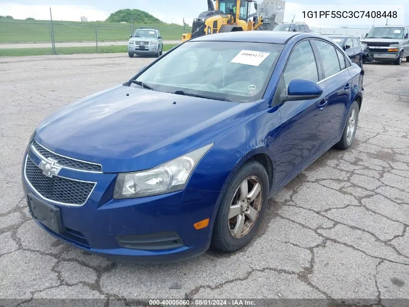 2012 Chevrolet Cruze 1Lt VIN: 1G1PF5SC3C7408448 Lot: 40005060