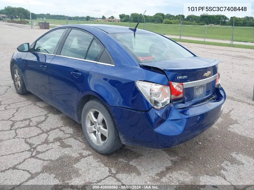 2012 Chevrolet Cruze 1Lt VIN: 1G1PF5SC3C7408448 Lot: 40005060