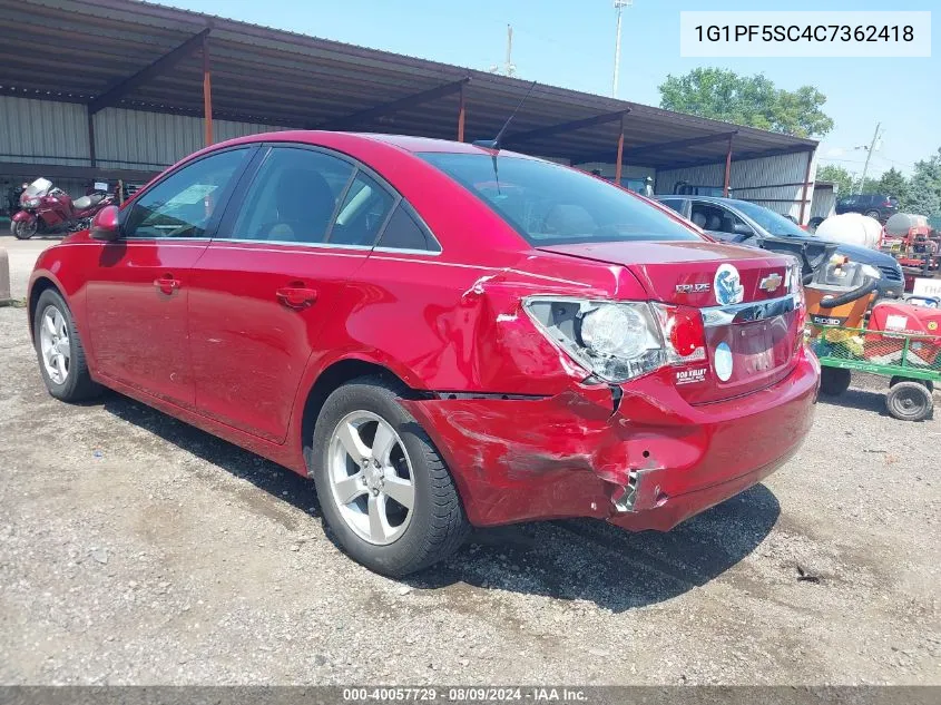 1G1PF5SC4C7362418 2012 Chevrolet Cruze 1Lt