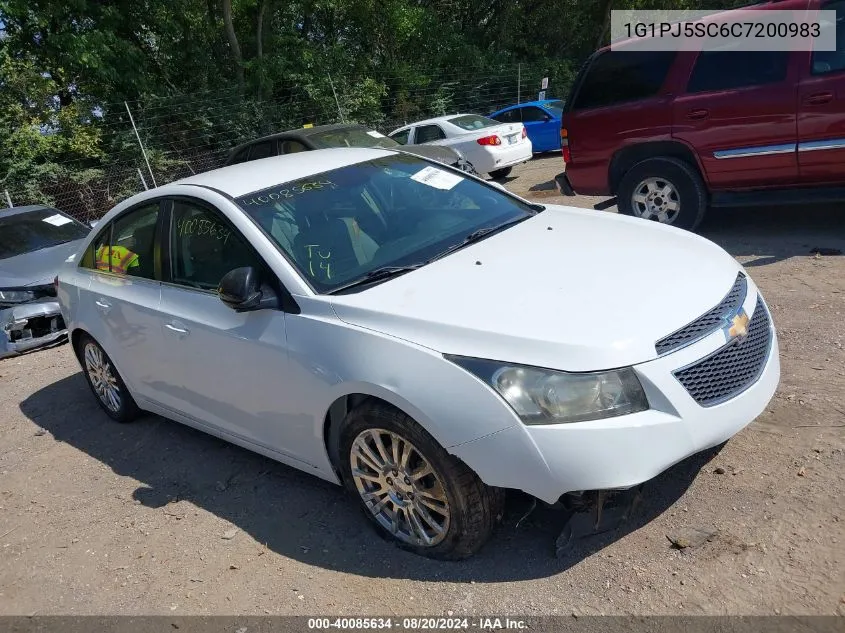 2012 Chevrolet Cruze Eco VIN: 1G1PJ5SC6C7200983 Lot: 40085634