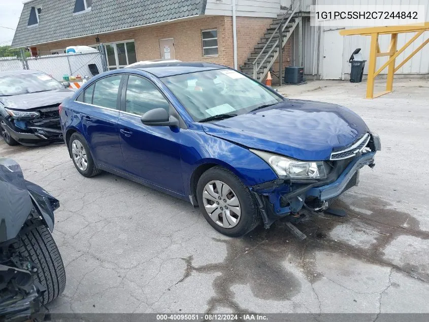 2012 Chevrolet Cruze Ls VIN: 1G1PC5SH2C7244842 Lot: 40095051