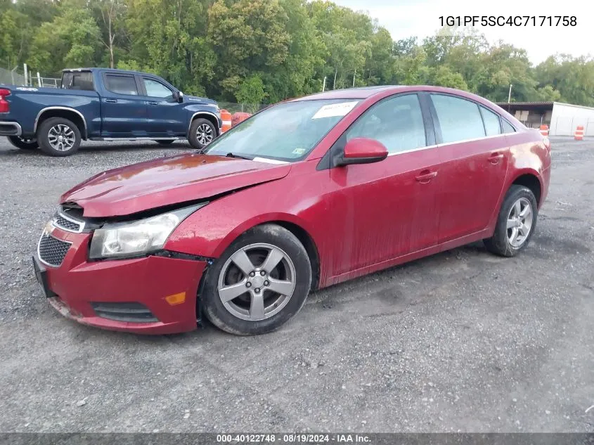 1G1PF5SC4C7171758 2012 Chevrolet Cruze 1Lt