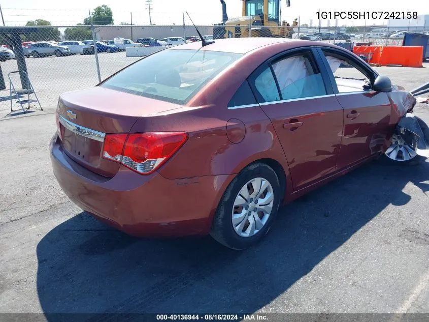 2012 Chevrolet Cruze Ls VIN: 1G1PC5SH1C7242158 Lot: 40136944