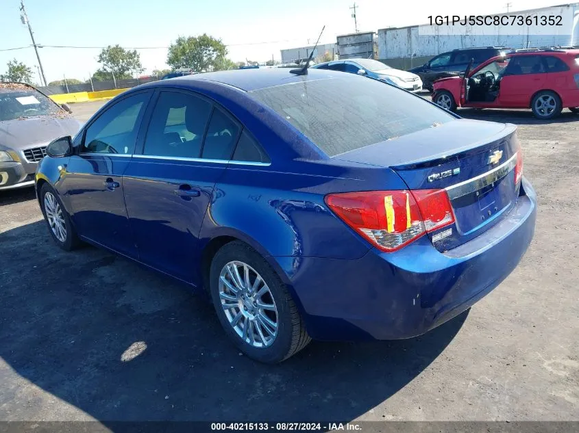 2012 Chevrolet Cruze Eco VIN: 1G1PJ5SC8C7361352 Lot: 40215133