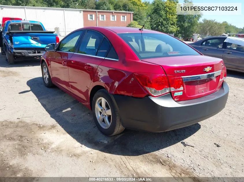 2012 Chevrolet Cruze Lt VIN: 1G1PE5SC8C7103224 Lot: 40216533