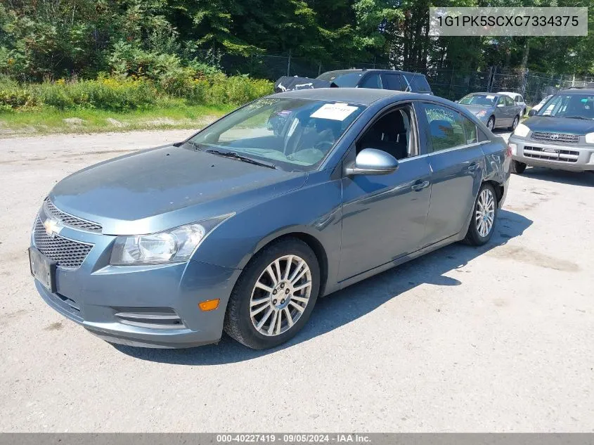 2012 Chevrolet Cruze Eco VIN: 1G1PK5SCXC7334375 Lot: 40227419