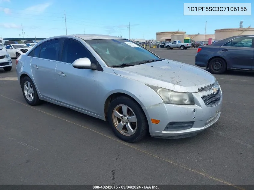 1G1PF5SC3C7106156 2012 Chevrolet Cruze 1Lt