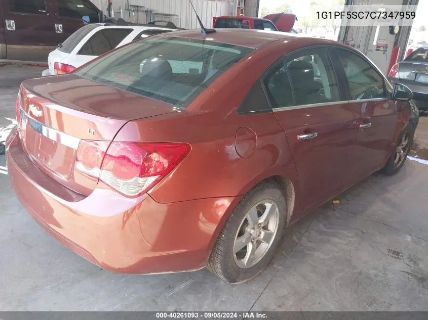 2012 Chevrolet Cruze 1Lt VIN: 1G1PF5SC7C7347959 Lot: 40261093